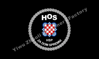 Kroatijos Gynybos Pajėgos PO Vėliavos 150X90cm (3x5FT) 120g 100D Poliesteris Dukart Siūlės Aukštos Kokybės Reklama Nemokamas Pristatymas