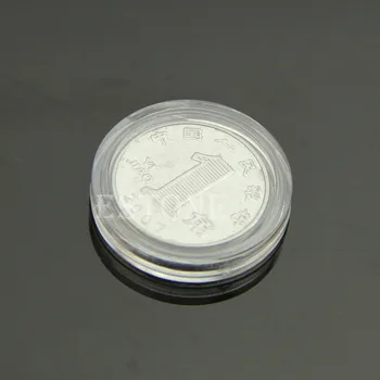 10VNT Taikomos Aiškios Apvalios Atvejais Monetų Saugojimui Kapsulės Laikiklį Apvalios Plastikinės 20mm