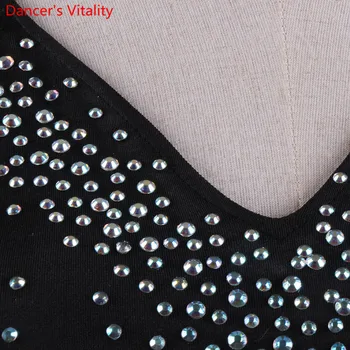Pagal užsakymą pagaminti lotynų Šokių Suknelė Moterų, Mergaičių, Rumba, Cha-cha Sijonas Pramoginiai Konkurencijos Kostiumas Drabužių Diamond Šokių Suknelė