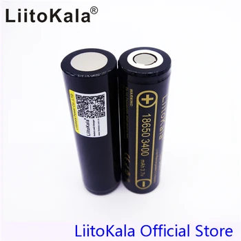 2vnt HK LiitoKala Lii-34A, 3,7 V 18650 3400mah baterija NCR18650B 34B Įkrovimo Baterija (akumuliatorius žibintuvėlį/žibintuvėliai/Lempos