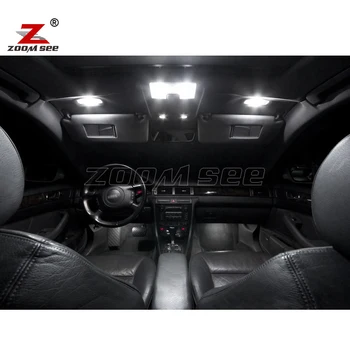 24pc X canbus Klaidų Audi A6 S6 C5 Sedanas LED Interjero Žemėlapis Dome Light Kit Paketas (1998-2004)