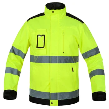 Bauskydd Didelio matomumo darbo drabužiai tiktų darbas tiktų fluorescencinė geltona darbo striukė darbo kelnės su antkeliais nemokamas pristatymas