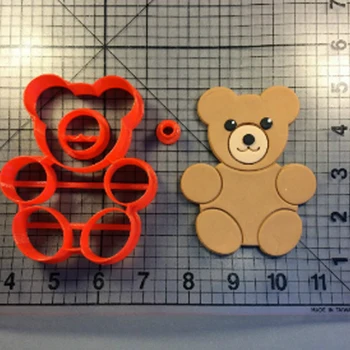 Mielas Meškiukas Minkštas Tortas Dekoravimo Įrankiai Pagaminti 3D Atspausdintas Cookie Cutter Nustatyti Muilo Pelėsių Tortas Dekoravimo Įrankiai
