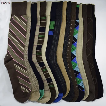 Fcare 6PCS=3 poros calcetines Vyrų įgulos 44, 45, 46, 47 plius dydis didelis Pavasario žiemos dezodorantas verslo ilgos kojos medvilnės kojinės