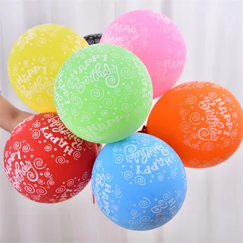 10vnt 12inch Ballon Latekso Spalvotų Balionų su Gimtadieniu Šalies Šalies Balionas Pripučiamas Apdailos Globos Oro Kamuoliukus Baloons