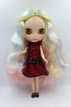 Nemokamas Pristatymas didelis nuolaida RUB-252DIY Nuogas Blyth lėlės gimtadienio dovana girl 4colour didelėmis akimis, lėlės su gražių Plaukų mielas žaislas