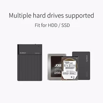 ORICO 6518US3-V2 Super Greitis USB 3.0 HDD & VSD Docking Station 2.5 & 3.5 colio kietąjį diską SATA Paramos 4TB HDD-Black