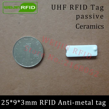 UHF RFID stabdžių metalo žymeklį 915mhz 868mhz Svetimų Higgs3 EPCC1G2 6C vežėjas 25*9*3 mm stačiakampio Keramikos smart card pasyvus RFID