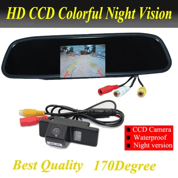 Automobilio Galinio vaizdo Kamera HD 4,3 colių galinio vaizdo Veidrodis Automobilių stovėjimo aikštelės vaizdo kameros Monitoriuje Citroen C4/C5/ Už 