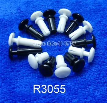 200pcs/daug R3055 R tipo nailono kniedės Balta/Juoda Plastikiniai Nailono Kniedės