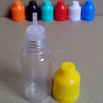 5vnt skaidraus Plastiko Buteliai PET 15ML Plastikiniai Buteliukai Su Lašintuvu Childproof Bžūp E-cig E Skysčio Butelį Nemokamas Pristatymas