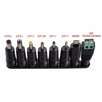 30W Universal AC/DC Įkroviklis Adapteris Perjungimo Maitinimo Adapteris, 8 Patarimai, Micro USB Kištukas, 3V-12V Buitinės Elektronikos LED Juostos
