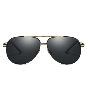 TUZENGYONG 2018 Aukštos kokybės Naujas Pilotas akiniai nuo saulės vyrams HD Poliarizuota prabangos prekės derliaus Mens Saulės akiniai Vairavimo UV400 Sunglass