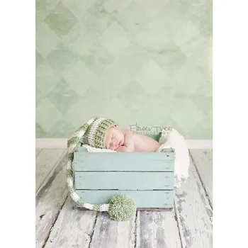 NeoBack Vinilo Žalia išblėso sienos modelius sluoksnių, naujas gimęs kūdikis vaikai sienos medienos Išspausdinta Studija Nuotrauka Backdrops P0629