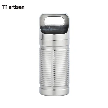 Tiartisan Nešiojamų Titano Tablečių dėžutė Atveju Vandeniui Baterijos Laikymo Ultralight Titano Konteinerių Ta6110