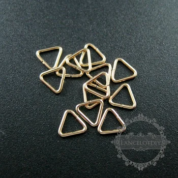 22gauge 0.64x5mm aukso užpildytas aukštos kokybės spalvos ne suteršta trikampis šuolis žiedas 