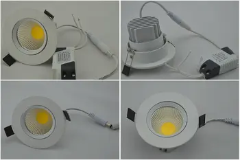 5 vnt./daug aukštos kokybės 7W 10W 15W cob led downlight 30 laipsnių besisukantis kūnas LED Spot šviesos diodų (led lubų šviestuvas