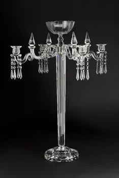 4 ginklus su gėlių dubenį 80cm 31.4 colių Ūgio kristalų šviestuvai žvakių laikiklis vestuvių stalo centerpieces vakarienės stalo apdailos