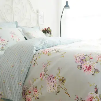 Didysis išpardavimas mados patalynė sielovados patalynės komplektas gėlių spausdinti antklode padengti klasikinis paklode elegantiškas namų patalynės lova padengti