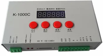 K-1000C (Patobulinta versija T-1000S),SD kortelė LED pikselių valdytojas;off-line;SPI signalo išėjimas;2048 pikselių kontroliuojama