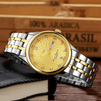 Vyrai laikrodžiai Top Brand Prabangus Nerūdijančio Plieno Žiūrėti Datos Savaitę Vandeniui Vyrų Kvarcas Laikrodžio Verslo Vyrų Laikrodis Diamond Horloge