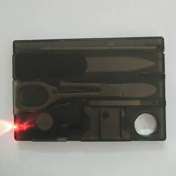 Naujas 10 In1 Kišenėje Kreditinės Kortelės Išgyvenimo Lauko Kempingas Priemonė 1 Box Black/Blue Multi Portable Tikslas