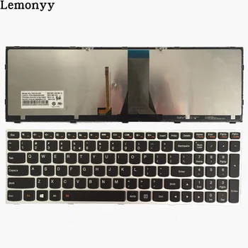 NAUJAS US klaviatūra LENOVO Z50-70 Z50-70A Z50-75 Z50-80E Z51-70 Z51-70A MUMS nešiojamojo kompiuterio KLAVIATŪRA su Apšvietimu sidabrinė