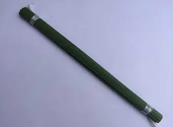 100vnt Didmeninė 2# 2mm 40cm Ilgio PVC Žalios Padicel Žiedkočių Su Juosta Dirbtinių Gėlių Kamieninių Puokštė Amatų 