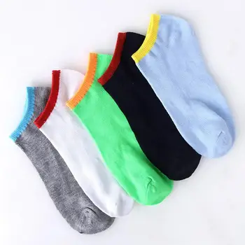 10 porų / daug Vyrų vasaros kojinės kokybės poliesterio, medvilnės atsitiktinis kvėpuojantis spalvos įrengti valčių kojinių vyrams nemokamas pristatymas