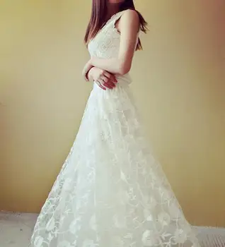 Balta spalva vasaros mados suknelė Saldus Gazas Berankovė Liemenė Siuvinėtų Nėrinių Suknelė seksualus Pasakos ilga Suknelė sexy lady šalis suknelė