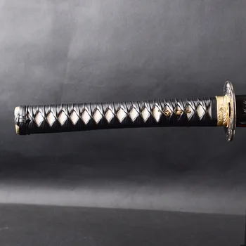 Rankų darbo nekilnojamojo Staigus Japonijos Samurai Katana Full Tang Ilgas Kardas Damasko Plieno Lankstymo Espadas Katana Mūšis Pasiruošę Namų Ekranas