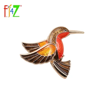F. J4Z Naują atvykimo Mados Moterų Unikalus Aliejus Spalvų 3D Hummingbird Sagės, Segtukai, Aksesuarai alfileres broches