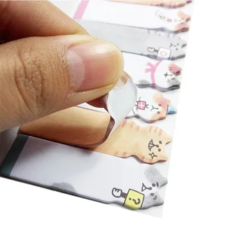 1 Paketas/daug Mini Mielas Kawaii Animaciją Kačių Memo Pad Sticky Notes Memo Sąsiuvinis Raštinės reikmenys Pastaba Popierius, Lipdukai, mokyklinės prekės