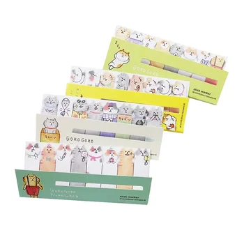 1 Paketas/daug Mini Mielas Kawaii Animaciją Kačių Memo Pad Sticky Notes Memo Sąsiuvinis Raštinės reikmenys Pastaba Popierius, Lipdukai, mokyklinės prekės