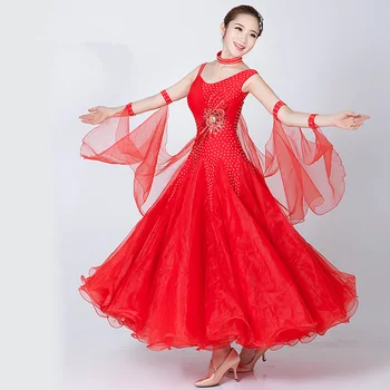 Mados Šiuolaikinių Šokių Suknelė Veiklos Sportinių Šokių Konkursas Suknelės Moteris Diamond Valsas Tango Šokių Sijonas Didmeninės