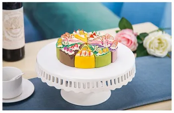8 colių, 10 colių keramikos tortas stovi su peiliu vestuvių saldainiai ekranas baltas tortas visos vestuvių tortą plokštė keksiukų dekoravimo ekranas