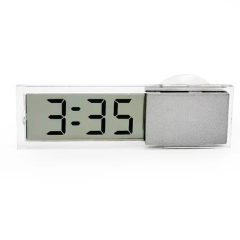 KARŠTO NEWCar Elektroninis Laikrodis Mini Patvarus Skaidrius LCD Ekranas Skaitmeninis su Gyvis Stiklo Automobilių Puošybos #iCarmo