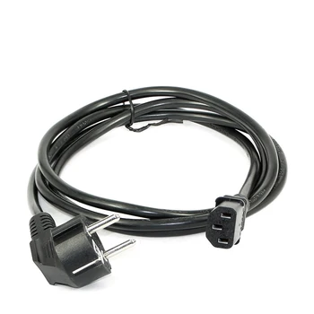 Didmeninė ES Plug 1.5 M Black 3-Šakės, AC Maitinimo Kabelis Adapteris, Laidas, AC Maitinimo Laidas, kabelis nešiojamas adapteris švino Adapteris