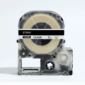 3PK/aikštelė, Nemokamas pristatymas Balta aišku, ST9SW 9mm etiketės juostos KINGJIM LC juostos kasetė Tepra Labelworks etikečių spausdintuvas