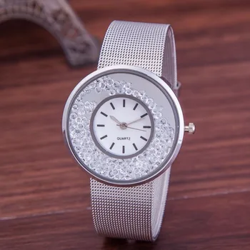 Ponios Sidabro, Nerūdijančio Plieno, Kvarcas Žiūrėti PINBO Luxury Gold Diamond Moterų Laikrodžiai Prekės ženklo Suknelė Laikrodį Relogio Laikrodis Moterims