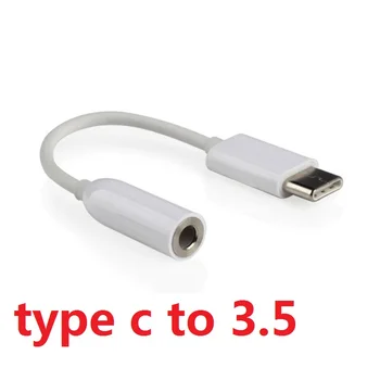 Tipas-C 3.5 mm Ausinių laido Adapteris, usb 3.1 C Tipo USB-C, vyrų-3.5 AUX audio moterų Jack Xiaomi 6 Mi6 Letv 2 pro 2 max2