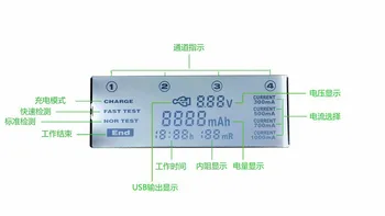 Liitokala lii-500 LCD), 3,7 V/1.2 V AA/AAA 18650/26650/16340/14500/10440/18500 Baterijų Kroviklis su ekrano lii500