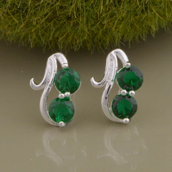 Noble green cirkonis Aukščiausios kokybės, nemokamas pristatymas sidabro padengtą Auskarai moterims, bižuterijos /YDGICONI QDYAEROY