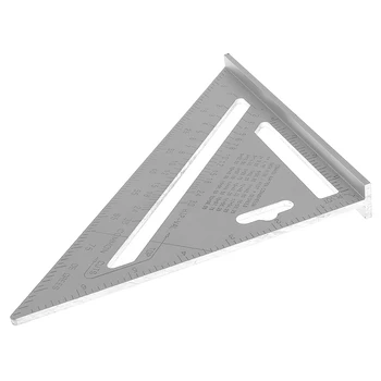 7 Colių Aliuminio Lydinio Trikampio Kampas Matlankis su 0,1 Tikslumo ir 1 Skalės Vertė, Pramonės Matavimo Įrankis Valdovas