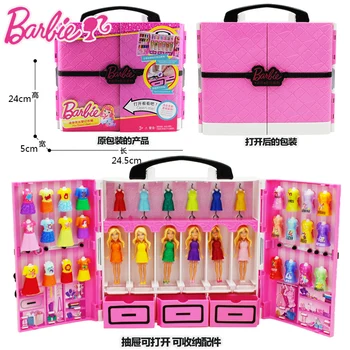 Originalias Barbie 6 lėlės/Set Mini Gimtadienis Serijos Barbies Suknelė Drabužius Amerikos Mergaičių Boneca brinquedos Žaislai Vaikams