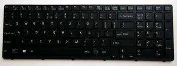 Naujas Sony vaio SVE15 SVE-15 SVE1511 SVE15111 SVE15113 nešiojamas anglų MUS Klaviatūrą su foniniu apšvietimu juoda su karkasu