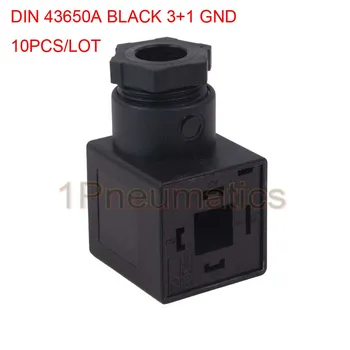 Nemokamas Pristatymas 10VNT/DAUG 18mm Plug Koja DIN43650A Ritės Jungtis Plug w Tarpine ir Varžtu 3+1GND