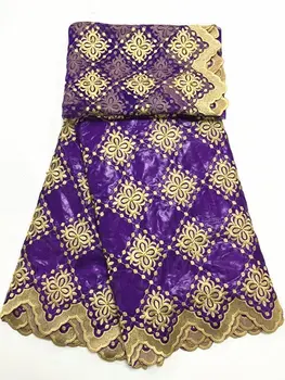 Violetinė heidi bazin riche coton getzner naujausios konstrukcijos brokatas heidi bazin riche su karoliukais siuvinėtų afrikos audiniai moterų suknelė