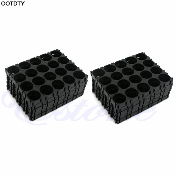 4x Black 18650 Baterija 4x5 Ląstelių Tarpiklis Spinduliavimo Shell Paketas, Plastikiniai Šilumos Turėtojas - L060 Nnew karšto